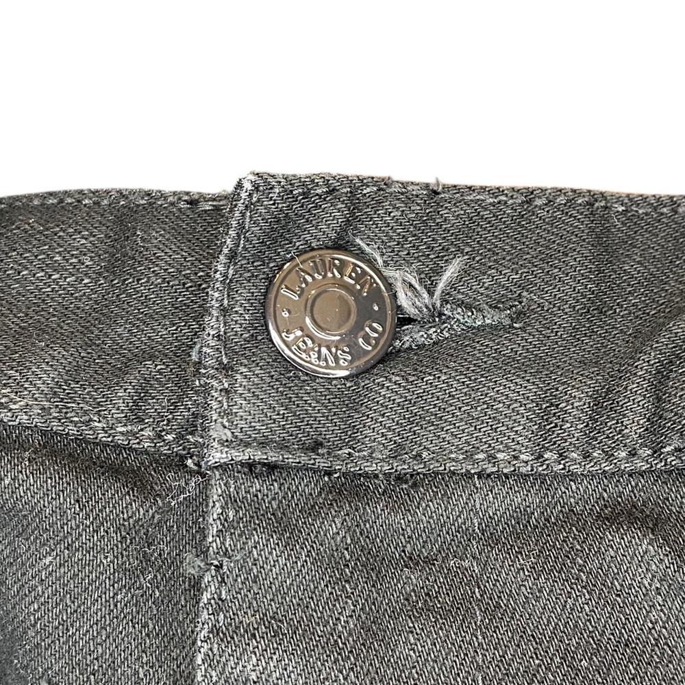 Ralph Lauren Jeans Co. Black Ankle Zip Women’s 12P Straight Fit Preppy Denim Mom - Picture 9 of 11